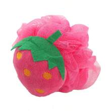 1pc Fruit Cartoon Lovely Modeling Bath Ball, Advanced Anti-Scattering Bath Rub Back Cleaning Foam Soft Light Skin Bath Ball Bath Flower Ball