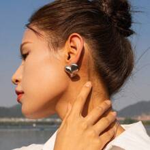 S SHOPBOHO 1 对女士 18ct 镀金不锈钢防水大心形耳环，可作为最好的朋友礼物情人节、妈妈、母亲、母亲节、礼物 - 愛心 - 查看 22