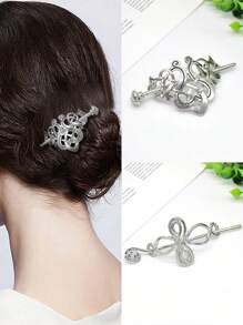 1 件/2 件女式金属镂空凯尔特风格发夹，复古简约发饰 - 彩色 - 查看 1