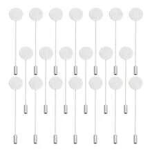 10pcs Flat Round Pins & Brooches, Multi-Purpose Craft & Sewing Supplies Suitable For DIY Jewelry, Clothing And Decorations