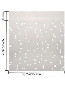 100pcs Self-Adhesive Polka Dot Transparent OPP Packaging Bag With Interesting Dot Patterns, Suitable For Snack Packaging Bags Such As Cookies, Bread, Candies, Etc., Suitable For Family Gatherings, Camping, Christmas, New Year, Valentine's Day And Other Gifts, Giving Gifts To Family And Friends (Excluding Labels)