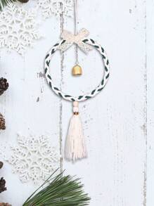 1pc Butterfly Bell Wind Chime Wall Hanging Dreamcatcher Tassel Decor, Boho Home Decoration - Multicolor - View 6