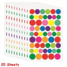 10-50 Sheets Colorful Diary Self-Adhesive Graffiti Stickers Scrapbook Albums Graffiti Stickers Student Notebook Decoration Heart Number Letter Dot Sticker ﻿