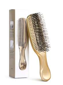 Cepillo para masaje del cabelludo enchapado, peine para desenredar meridianos apto para todo tipo de cabello, masajeador de cabeza resistente al agua y seco, amigable para viajar, cepillo, peine, herramientas para el cabello, productos y accesorios para el cabello, artículos esenciales de belleza para el barbero, salón y viaje