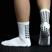 4/12/25Pairs Men Women Crew Socks Sports Rubber Grip Socks Football Towel Bottom Shockproof Breathable Socks Soccer Basketball Skateboard Rugby Tennis Badminton Exercise Athletic Socks - Multicolor - View 11