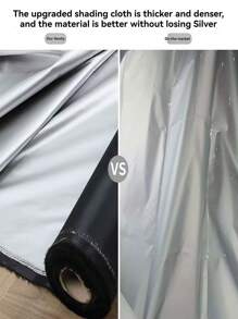 Cortinas opacas, tela opaca negra y plateada, adecuada para guardería, dormitorio, dormitorio universitario, viajes, con adhesivo doble cara