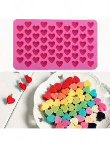 Ice Cube Mold, Mini Heart Shaped Silicone Mold, Chocolate/Gummy Candy Mold, Baking Pastry Jelly Cookie Cake Decorating Tool, Kitchen Supplies