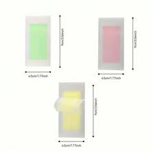 20 片装绿色芦荟、玫瑰、柠檬、海蓝色无痛脱毛蜡纸，适用于面部、眉毛、嘴唇、下巴、脸颊，使用方便，快速脱毛，温和无刺激 - 彩色 - 查看 10