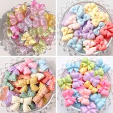 10pcs Mixed Bow Series DIY Scrapbooking Wedding Decorative Stickers, Buttons, Earrings, Hair Accessories, Jewelry Findings Craft Supplies - Multicolor - View 9