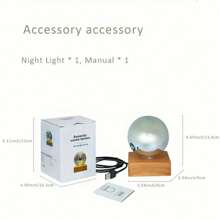 1 个星空 LED 玻璃球 - 浪漫床头夜灯和装饰 - USB 供电幻想氛围灯，适合家庭和办公室 - 圣诞节、复活节、女孩、朋友和家人的完美礼物 - 玻璃球燈 - 查看 10