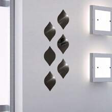 10/20 piezas Pegatinas de espejo de acrílico reflectante con forma de gota de agua, calcomanías de arte 3D de diseño propio para decorar paredes de sala de estar, baño, oficina en casa, dormitorio, artículos de decoración del hogar, decoración de Halloween, otoño, aula, suministros escolares, decoración removible