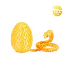 3D Printed Art Creative Snake And Surprise Egg Set With Joints - Colorful Home Office Decor, Perfect For Easter, Halloween And Thanksgiving Gifts | Eye Colors Come In A Variety Of Colors Birthday Graduation