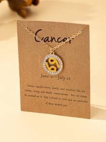 1pc Elegant Fashion Enamel Star Sign Pendant Necklace Suitable For Women's Daily Wear