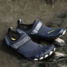 Women's New Casual Sports Beach Shoes, Lightweight Comfortable Flexible Rubber Outsole, Breathable Upper Allow Barefoot Wear, Suitable For Hiking, Camping, Trekking, Cycling, Swimming - Dark Blue - View 2