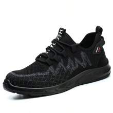 A Pair Steel Toe Work Shoes And Low Top Safety Boots With Anti Smash And Anti Puncture Functions. Comfortable And Breathable Soft Soled Work Protective Shoes, Suitable For Wearing All Seasons Or Outdoor Hiking And Travel Shoes.