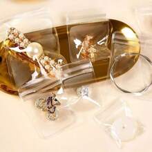 20pcs/10pcs/5pcs Jewelry Storage Bag, Jewelry Pouch, Small Jewelry Transparent Bag, Favored, Small Accessories, Earrings, Earrings, Excellent Jewelry Storage Bag - Compact And Transparent, Suitable For Economical Zipped Jewelry Display Bag - Medium Size Self-Sealing PVC Highly Transparent Bag For Rings, Earrings And Small Accessories, Compact And Convenient Jewelry Storage Bag To Prevent Oxidation And Abrasion