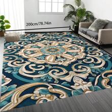 1pc 700g/Sqm Crystal Velvet Pile Area Rug, Bohemian Style Solid Color Carpet, Soft Anti-Slip Washable Rug For Living Room, Bedroom, Kitchen, Office, Home Decor, Modern Bedroom Small Rugs