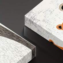 Four Facial Features: Simple A Colored Bear Large Wooden With Frame Wall Painting Artist Home Decoration Oil Painting - Bedroom, Bathroom, Living Room, Office, Kitchen, Christmas Gifts - 1 Piece