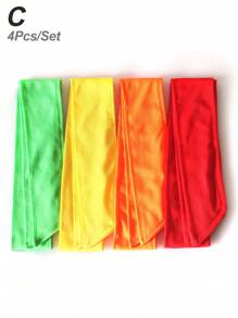 4 Stücke/1 Stück Herren/Damen Outdoor-Sport Radfahren Stirnband mit Knoten, mehrfarbige lange Streamer Haarschmuck für Laufen & Training