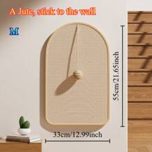 PETSIN 1 件装剑麻猫抓板，垂直壁挂式，防抓，无味猫抓垫，抓板和按摩 - 彩色 - 查看 11