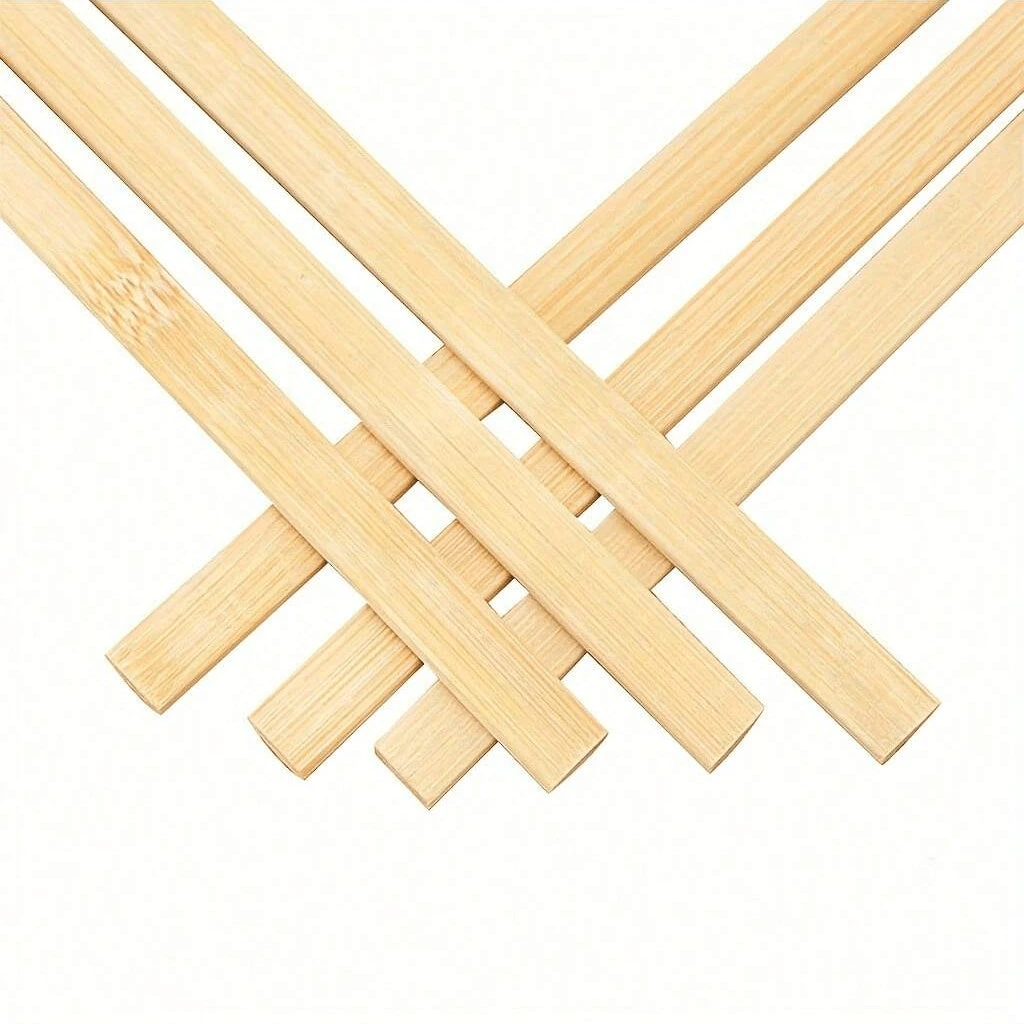 10 Peças Varas de Bambu DIY de 30cm/11,81 pol - cor natural - Visão 6