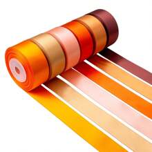 6 rolos de fita de cetim dupla face de 2,5 cm de largura e 27 metros de comprimento, multicolorida, para embrulho de presentes, buquês, laços de cabelo, artesanato, Natal, Páscoa e festas (6 conjuntos opcionais). Ideal para presentes de aniversário, formatura, decoração de Natal e decoração natalina para casa. - Multicolorido - Ver 13