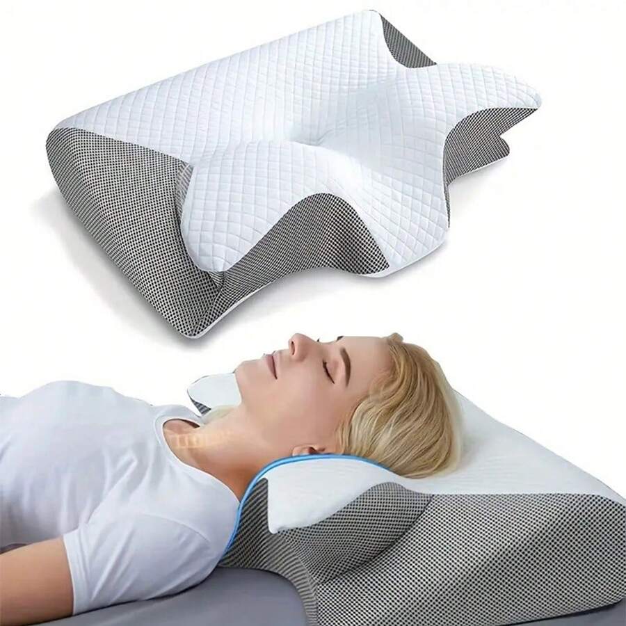 Cervical Pillow For Neck Pain Relief, Cooling Contour Memory Foam Pillows SupportOdorless Ergonomic Neck Pillow Adjustable Orthopedic Bed Pillow For Side BackStomach Sleeper With Pillowcase - Multicolor - View 1