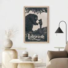 1 PC Labyrinth 1986 Movie Poster, Vintage Movie Poster Art, Popular Movie Canvas Print Pictures For Home Or Office Frameless Modern Decorative Wall Art Gifts Birthday Graduation - Multicolor - View 2