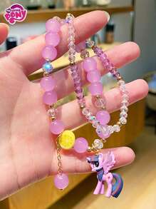 MY LITTLE PONY 1st My Little Pony Charm Armband, Cartoon Karakter Kralen Armband, Mode Accessoire Voor Twilight Sparkle, Rarity, Fluttershy, Pinkie Pie, Rainbow Dash, Geschikt Voor Buiten, Feest, Verjaardagscadeau