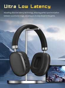 黑色无线耳机，带麦克风，强劲低音，记忆海绵耳罩，HiFi音质，轻巧可折叠，适合健身、看电视、旅行、居家办公等多种场合。 - 彩色 - 查看 8