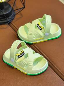 儿童休闲卡通拖鞋，夏季凉鞋 - 綠色 - 查看 1
