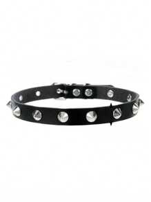 1pc Punk Gothic Rivet Choker Necklace, Sexy Black & White Collar Necklace, Adequado para o dia a dia feminino, roupa de festa, festa de Natal, aniversário criativo, presente de dia dos namorados, mãe, mãe, dia das mães, presente