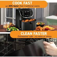Freidora de aire con visualización digital de 7 cuartos de galón, cocina grande con 12 ajustes preestablecidos de cocina, cesta de freidora de aire XL de 1700 W, potencia multifunción