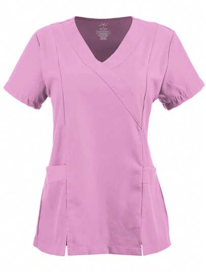 U4U Uniforms Filipina Dama Cuello V Cruzada Con Elastico En Espalda