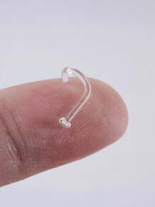 25 件透明亚克力鼻环套装，柔软亲肤