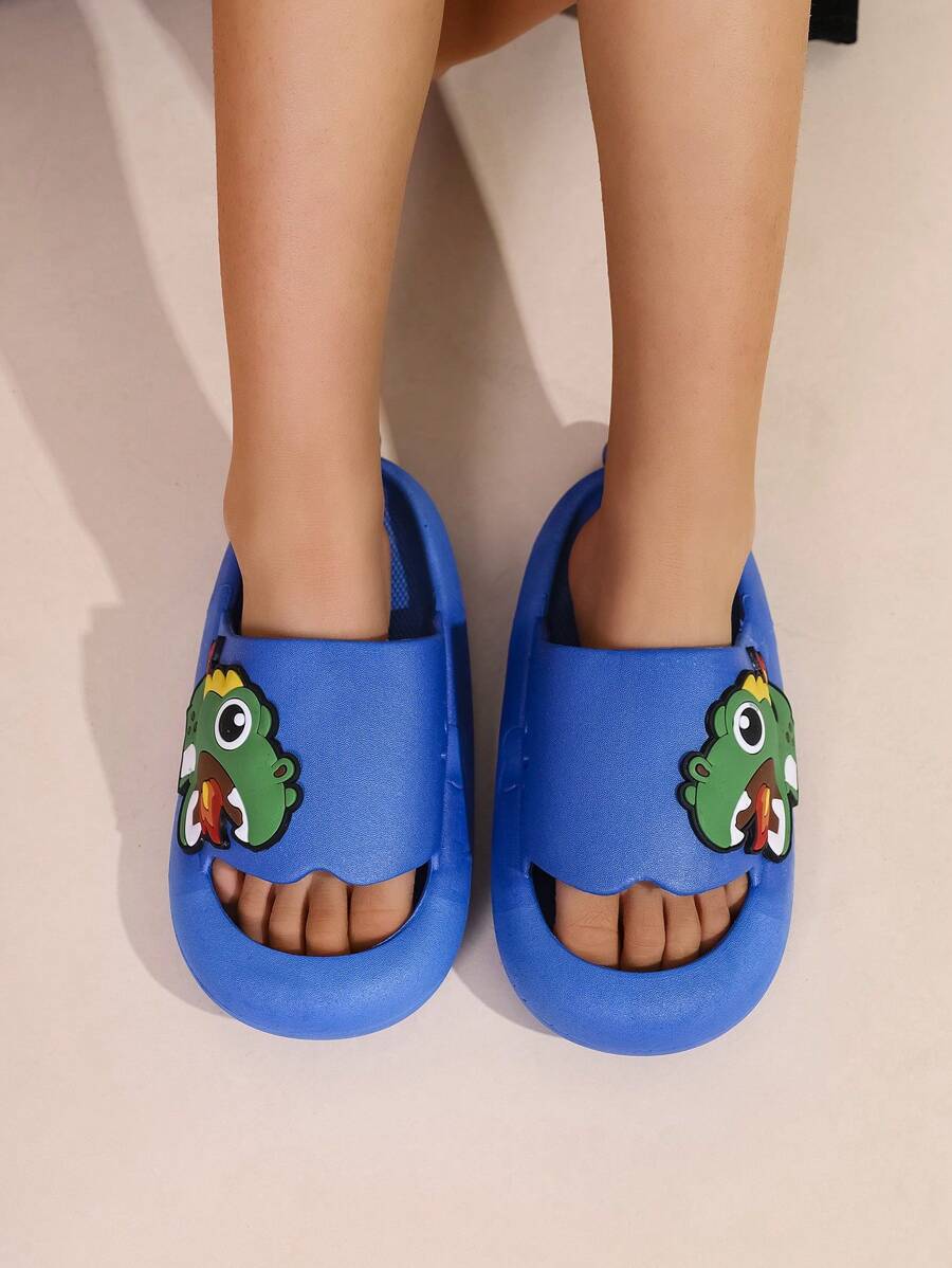 Cartoon Dinosaur Kids' Slippers, Children's Indoor Home Anti-Slip Sandals For Boys And Girls