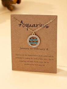 1pc Elegant Fashion Enamel Star Sign Pendant Necklace Suitable For Women's Daily Wear