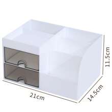 1pc Drawer-Style Multi-Layer Desk Stationery Organizer Box