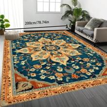 1pc 700g/Sqm Crystal Velvet Pile Area Rug, Bohemian Style Solid Color Carpet, Soft Anti-Slip Washable Rug For Living Room, Bedroom, Kitchen, Office, Home Decor, Modern Bedroom Small Rugs