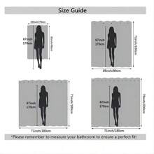 1 件花卉印花涤纶浴帘，防水数码印花带挂钩，可水洗编织面料，艺术设计，无需钻孔安装，装饰性浴室隔断 - 粉色花朵