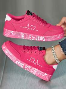 Women's Fashion Low-Cut Casual Sport Shoes, Solid Color Skate Sneakers For Outdoor Casual Walking