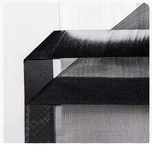 黑色磁性蚊帐纱窗家用自粘蚊帐磁性窗帘网隐形窗纱自动闭合可清洗窗户防蚊纱窗 - 黑色 - 查看 5