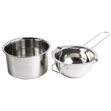 Stainless Steel 400ml/13.5oz Boiler Pots Universal Insert Melting Pot-Double Boiler Insert, Double Spouts, Heat Resistant Handle- For Candle Making - Silver - View 8