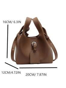 休闲简约时尚 PU 皮革单肩包/斜挎包/手提包 带内袋