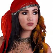 1PC Belly Dance Jewelry Coin Headscarf Dance Performance Accessories Headgear Folk Hat(The Outer Packaging Of The Product Is Shipped Randomly)Product Color Shipped With - Multicolor - View 1
