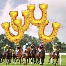 2/4/6pcs Western Gold Horseshoe Shaped Foil Balloon Set, Suitable For Bachelor Party Decor, Wild West Theme Birthday, Western Theme Party, Horse Racing, Animal Theme Party, Last Rodeo, Cowboy Party - Multicolor - View 6