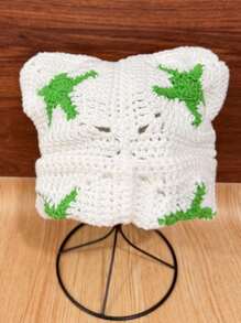 1顶手工制作的Y2K可爱朋克哥特风针织帽，适合波西米亚街头风日常穿着 - 彩色 - 查看 25