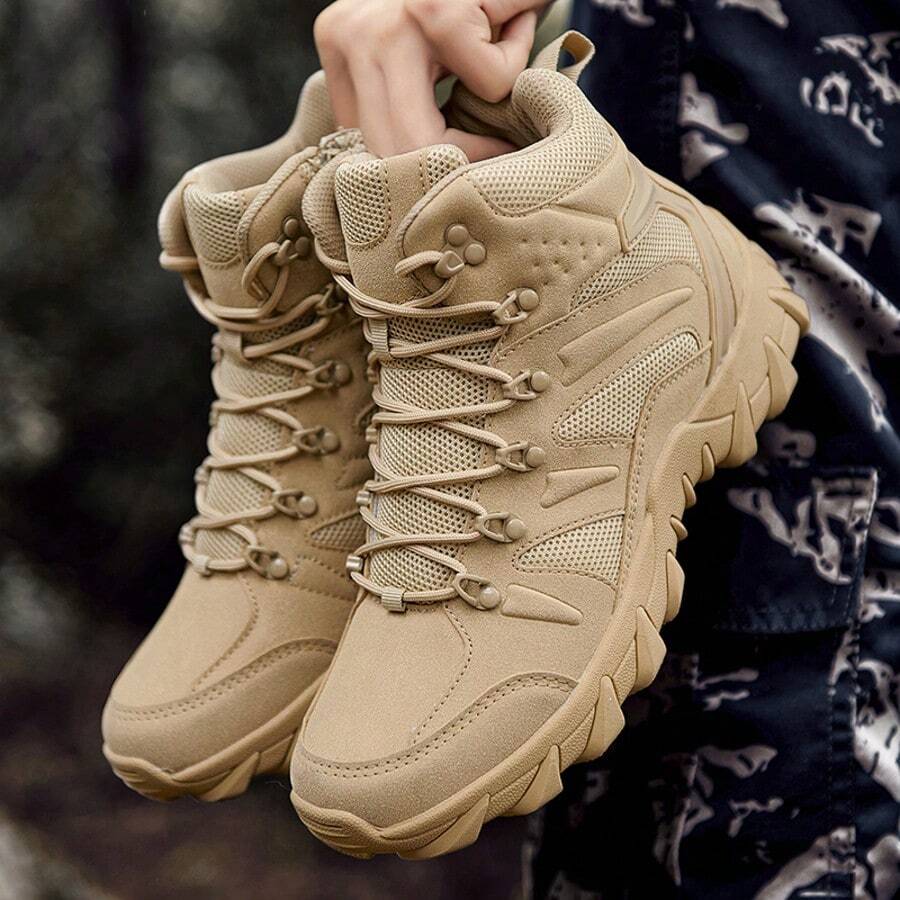 Men's Outdoor Leisure And Comfortable Short Hiking Boots, Lightweight And Fashionable Versatile Sports Shoes, Training Casual Shoes, Hiking Boots