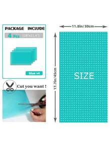 4pcs Refrigerator Liners - EVA Translucent Washable Fridge Liner, Can Be Cut Refrigerator Mats For Freezer Glass Shelves, Clear Drawer Liners, Back To School Supplies - Multicolor - View 3