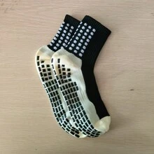 1/2/4/6/10 Pairs Men's Cushioned Compression Mid-Calf Soccer Socks, Anti-Slip For Training & Matches